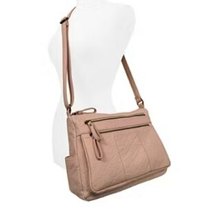 Bueno Double Zip Crossbody Bag PINK Excellent